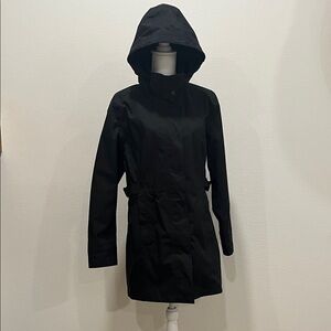 The North Face Laney Black Trench  Raincoat Sz Large